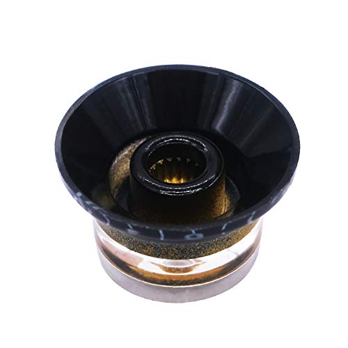 Mxuteuk 4Pcs Custom Bell Knobs Black W/Gold Custom Electric Guitar Bass Top Hat Knobs Speed Volume Tone Amp Effect Pedal Control Knobs Knob-S24 #TOP2