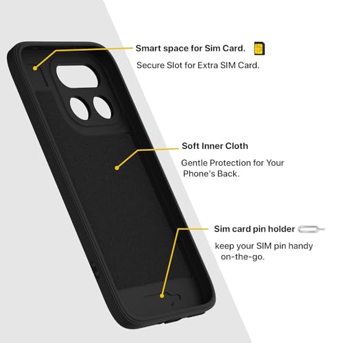 Image of Casotec Back Cover Compatible with Realme 16 Pro 5G | MagFit Ring Design (Non-Magnetic) | Shockproof Case | Anti-Slip Grip | Raised Camera Edges | Protective Case for Realme 16 Pro 5G (Matte Black)