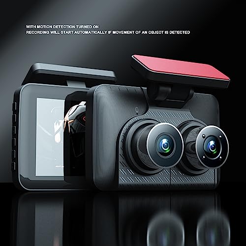 Dash Cam Frontal e Traseira, Dash Camera 1080P Backup Camera Car Dashboard Camera 3MP Com Visão Notu