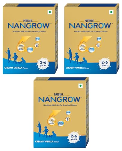 Nestlé NANGROW – Nutritious Milk drink for growing children | Creamy Vanilla Flavor | Contains DHA |Rich in Protein & Vital Nutrients| Zero Sucrose Recipe |400g (Pack of 3) (B0CXPRMP9Z) Amazon Price History, Amazon Price Tracker