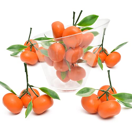 Fake Mini Tangerine Orange Artificial Fruit Simulation Fake Lifelike for Home Party Kitchen Festival Decoration 6 pcs