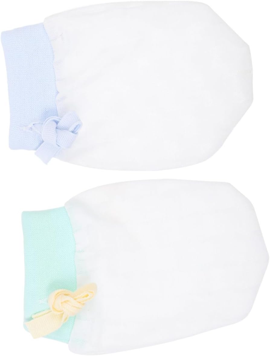2pairs -scratch Ice Silk Mittens Hand Protectors for Newborns Soft Breathable Gloves for Spring Use