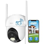 ARENTI Security Camera Outdoor Wired, 24/7 Recording Surveillance Camera for Home Security, 5GHz/2.4GHz WiFi, Regular Patrol, 2K 4MP Resolution, 360° PTZ Motion Tracking(OP1)