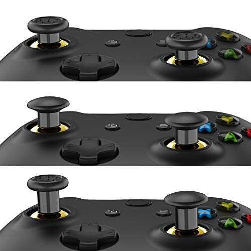 Extremerate Thumbsgear Interchangeable Ergonomic Thumbstick For Xbox Series X & S/Xbox One/Xbox One Elite/Xbox One S & X Controller W/ 3 Height Domed & Concave Grips Adjustable Joystick - Chrome Gold #TOP2