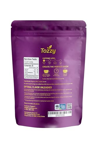 Tozzy Organic Milk Thistle Tea &ndash; 100 Count, Plant-Based Pyramid Tea Bags &ndash; Packaging May Vary