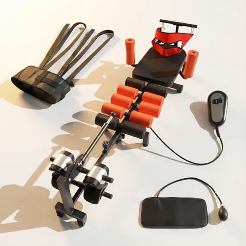 Electric Traction Machine for Neck and Back, Home Spinal Decompression Device for Lower Back Pain Relief, Non-Inversion Design spine stretcher for Safer Daily Use,Lumbar Traction Decompression Table