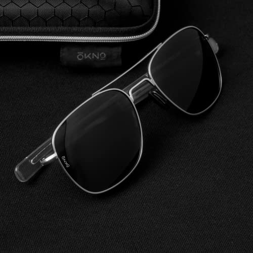 Image of OKNO Eyewearlabs | Polarized Full Rim Metal-Alloy Branded Stylish Sunglasses For Men & Women | 100% UV Protection Shades | Cricket Sports Cycling Driving | Medium | NighFire Series