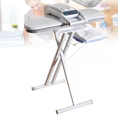 Plancha de vapor grande con soporte, área de planchado: 650 x 240/800 x 310 mm, control de temperatura para diferentes telas, ideal para uso doméstico y comercial.,65cm