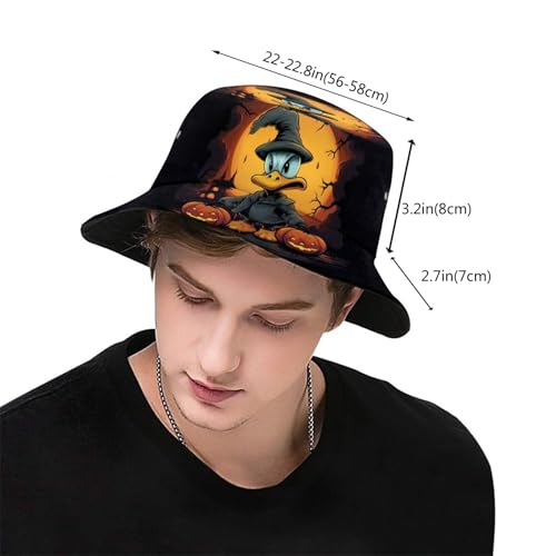 Image of Funny Duck Bucket Hat Fisherman Hat Beach Travel Sun Hat Outdoor Cap for Unisex Men Women
