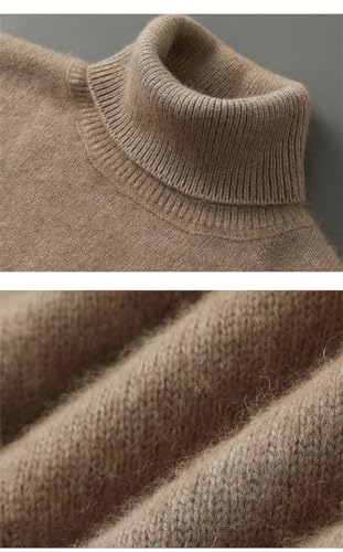 Disimlarl Men Casual High Collar Wool Sweater Loose Pullover Knitted Sweaters Warm Thicked3