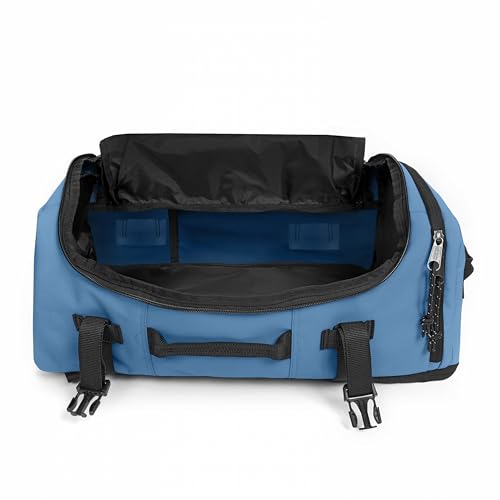 Image of EASTPAK Carry Pack - Convertible Duffel & Backpack, 30L Cabin-Size Travel Bag, Laptop Sleeve, Water Bottle Holder, Multiple Pockets, Aviator Blue