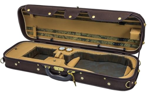 SKY Violin Oblong Case VNCW05 Solid Wood with Hygrometers Coffee/Khaki