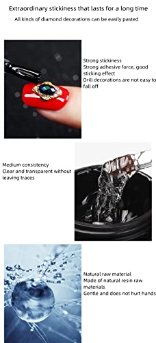 Super Sticky Nail Art Glue,Gems And Rhinestones Hard Nail Glue Uv&Led,Gel Nail Glue Transparent Nail Art Metal Jewelry Diamond Phototherapy Diamond Glue (10Ml*4Pcs) #TOP5