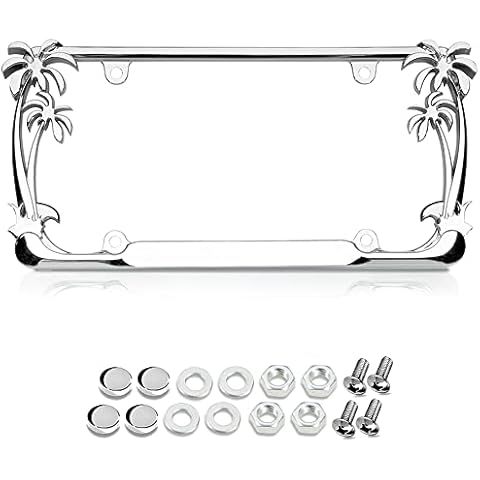 Palm Tree License Plate Frame Cover