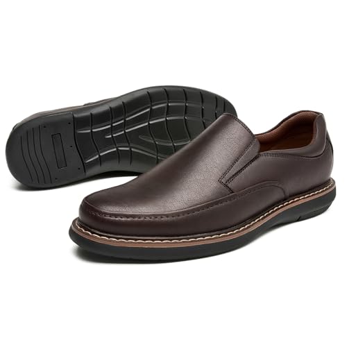Men's Casual Loafers Slip On Dress Shoes Comfortable Leather Walking Shoes Lightweight Driving Moccasin Loafers2