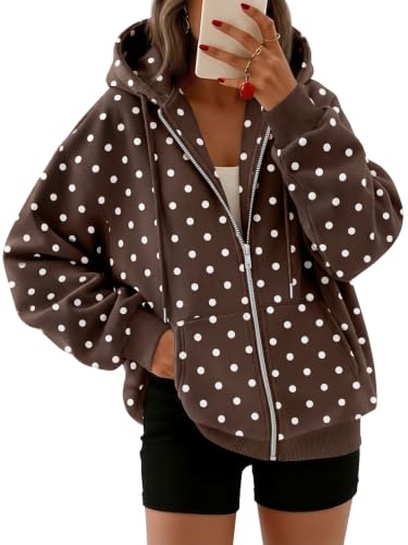 Image of Trendy Queen Womens Oversized Zip Up Hoodies Y2K Fall Sweatshirts 2026
