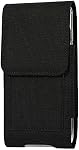 Phone Holster for iPhone 17e 16e 17 16 15 14 13 12 Pro, Samsung S26 S25 S24 | Belt Clip Case for iPhone 11 Pro / XR / SE 3rd / SE 2020 / 13 mini, Nylon Cell Phone Pouch Holder with Belt Loop, Card Slot