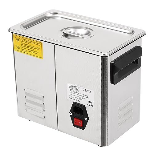 3.2L Ultrasonic Washing Machine, Stainless Steel Heated Ultrasound Cleaning Machine Digital Timer Temperature with Basket, Jewelry Watch Glasses Cleaner Solution for Industrial Commercial