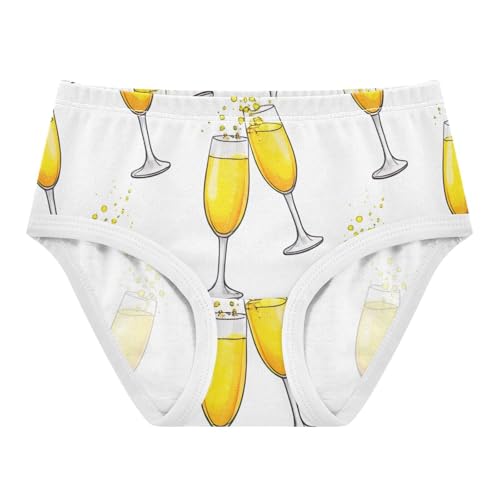 Girls Underwear Toddler 2t Cotton Panties for Girl Durable Underpants Briefs Champagne Yellow Wine