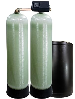 Abundant Flow Water WS-32k-91SXT Fleck 9100SXT Dual Tank Water Softener 32k, 32,000 Grain with The Digital 9100 sxt Valve, Almond