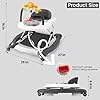 Baby Walker, 5-in-1 Baby Walkers for Boys and Girls 6-12 Months with Bouncer, Removable Footrest, Feeding Tray & Music, Foldable & Adjustable Activity Walker for 6-18 Months Toddler Infant #1