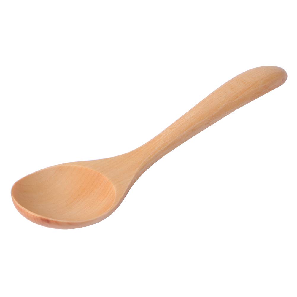 Spoon, 5Pcs Wooden Color Spoon Portable Soup Spoon Wide Application Tableware Home Cutlery Rice Spoons for Kids, Family, Restaurant