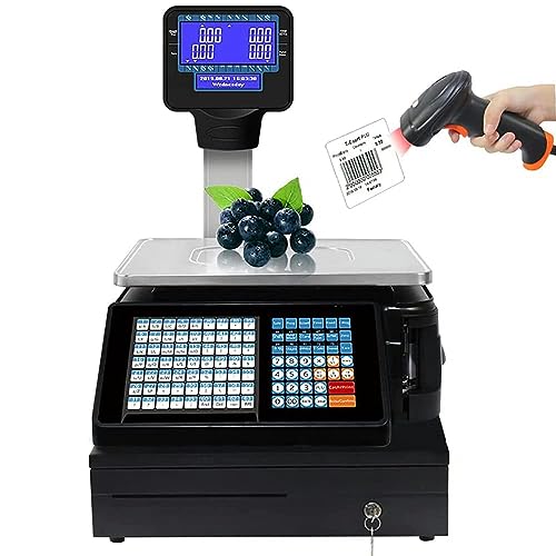 Báscula digital con impresora y doble display