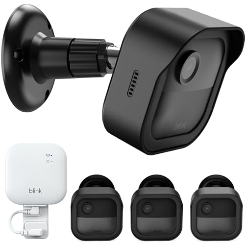 Image of 3 Pack Blink Camera Mount with Blink Sync Module Mount | Weatherproof Housing for Blink Outdoor 2K+ /Outdoor 4 Camera, 360 Degree Adjustable Mounting, Black