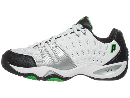 Prince T22 White/Black/Green Men's Shoes2