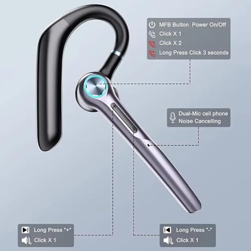 Auriculares Bluetooth In Ear con Micrófono y Cancelación de Ruido miniatura 2