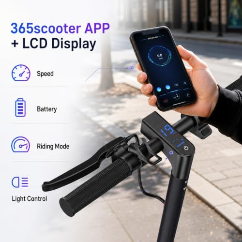 Image of Electric Scooter for Adults and Teens, 350W, 19MPH, 15-21Miles Range