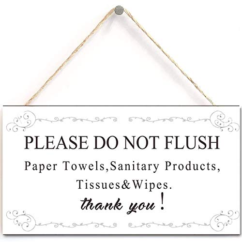 Warning Sign- Please Do Not Flush Paper Towels, Sanitary Products,