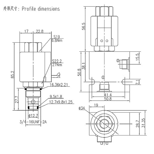 Électrovanne de maintien pression hydraulique DHF08-221 normalement ouverte SV08-21 - 5