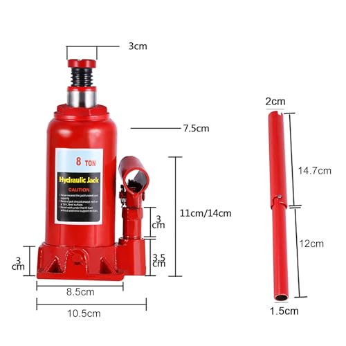 Cric de bouteille hydraulique en acier durable pour levage de camion