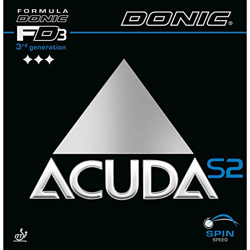 DONIC rubber Acuda S2, 2.3 mm, black, 2 1/3mm - Image 2