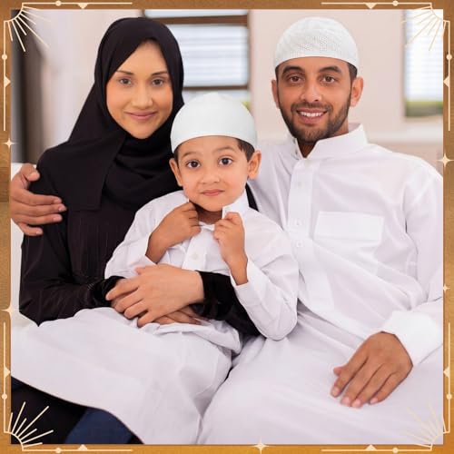 Image of Boyiee Kufi Hat for Men Muslim Knit Kufi Cap Crochet Beanie Skull Beanie African Hat for Men Women