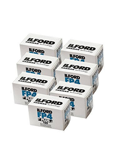 Siete paquetes de película negativa en blanco y negro Ilford FP4 Plus para formato 35 mm, 36 exposiciones miniatura 1