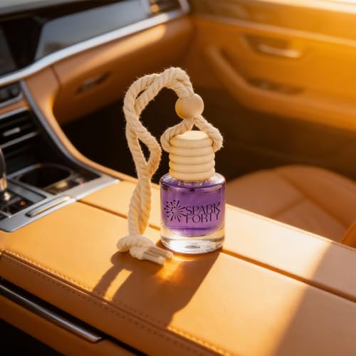 Image of Istanbul Car Air Freshener Hanging | Car Perfume, 8 ml | 0.27 fl oz (8 ml) | 30-Day Luxury Glass Diffuser | Citrus, Amber & Soft Musk | Long-Lasting Amber Musk Scent
