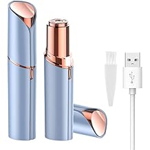 LAIKME Facial Hair Remover, Removal Shaver for Women, Rosarden USB Rechargeable IPX6 Waterproof Eyebrow Face Razor Trimmer for Lips, Body, Arms, Mustaches, Fuzz and Chin Blue