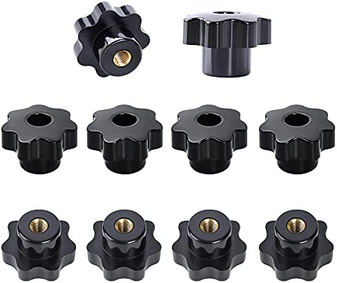 2 Stück M14 Sternmuttern - Schwarze Spannmuttern Mit Innengewinde 58mm