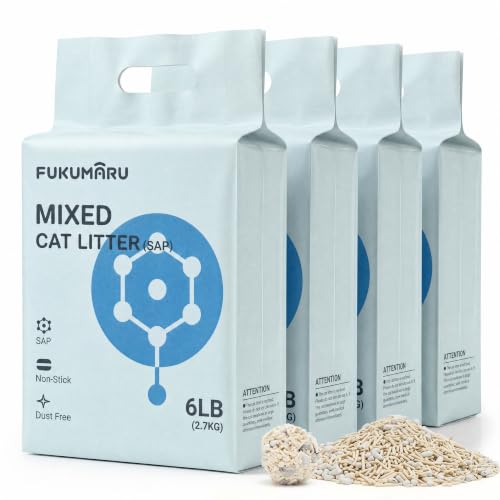 FUKUMARU Arena de Tofu para Gatos 10.8 kg, Arena aglomerante rápida para Gatos con Material superabsorbente, absorción instantánea, sin Polvo, bajo Rastro, Control de olores