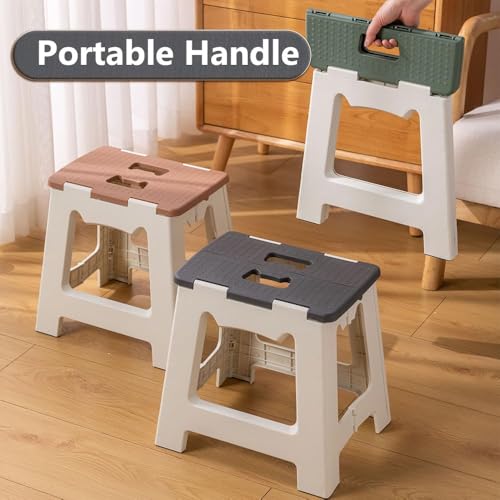 Image of Camping Stool, Portable Folding Stool with Carry Bag, 12in Portable Folding Chair 1.6Lbs Collapsible Camp Stool Outdoor Footstool for Travel Walking Hiking Fishing Picnic Barbecue (Grey)