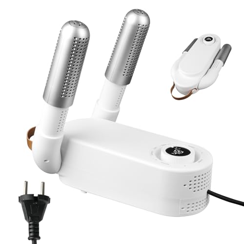 HIULLEN Secador de Zapatos Eléctrico, Secador Botas Esqui con Temporizador, Secador de Guantes y Calentador de Botas, Secador de Guantes con Pantalla Digital para Guantes, Zapatos
