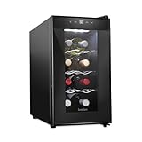 Ivation 8 Bottle Red And White Wine Thermoelectric Wine Cooler/Chiller Counter Top Wine Cellar with Digital...