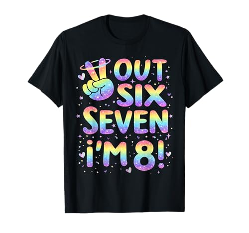 8 Year Old Girl Birthday Peace Out 67 Girls 8th Birthday T-Shirt