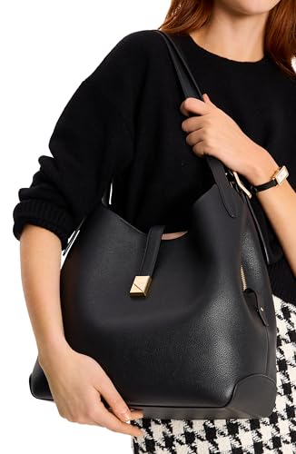 Image of kate spade new york Women's Deco Pebbled Leather Large Shoulder Bag