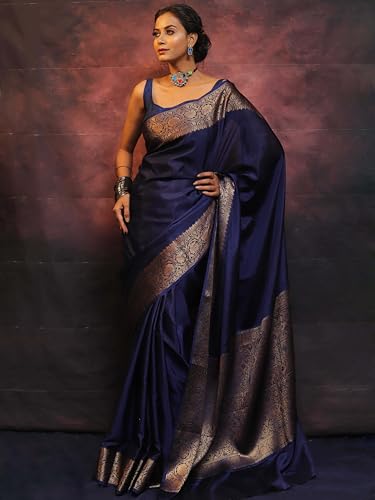 Image of Sugathari Women's Banarasi Saree Pure Kanjivaram Silk Saree Soft new ladies 2025 Design Wear Pattu Sarees Sadi Party Sari collections With Blouse Piece (San Pari-225)
