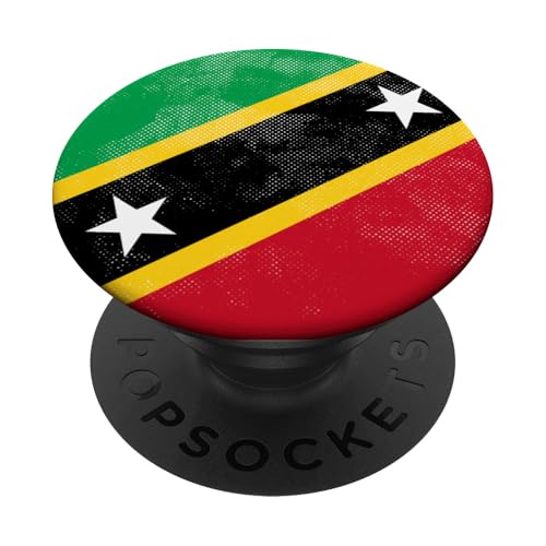 Drapeau de Saint-Kitts-et-Nevis pour hommes, femmes, enfants, garçons et filles PopSockets PopGrip Adhésif