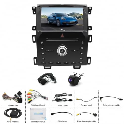 Radio de coche 2 DIN para Ford Edge 2010-2015 con audio estéreo Bluetooth y Mirror Link 7