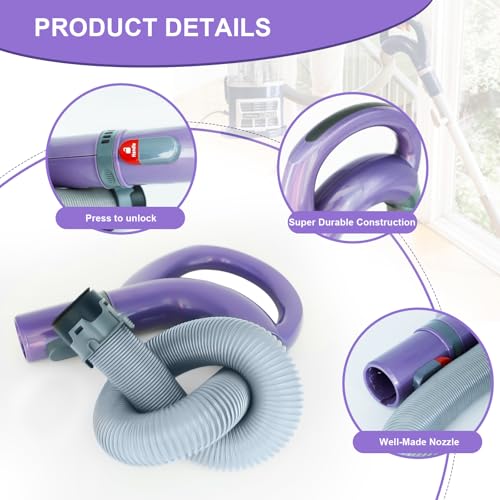 Image of Replacement Hose Handle Compatible with Shark Navigator Lift Away NV350 26, NV350A 26, NV350C 26, NV350E, NV350Q, NV350T, NV350W, NV350W N, NV350WC, NV351, NV351C, NV352 (Purple)
